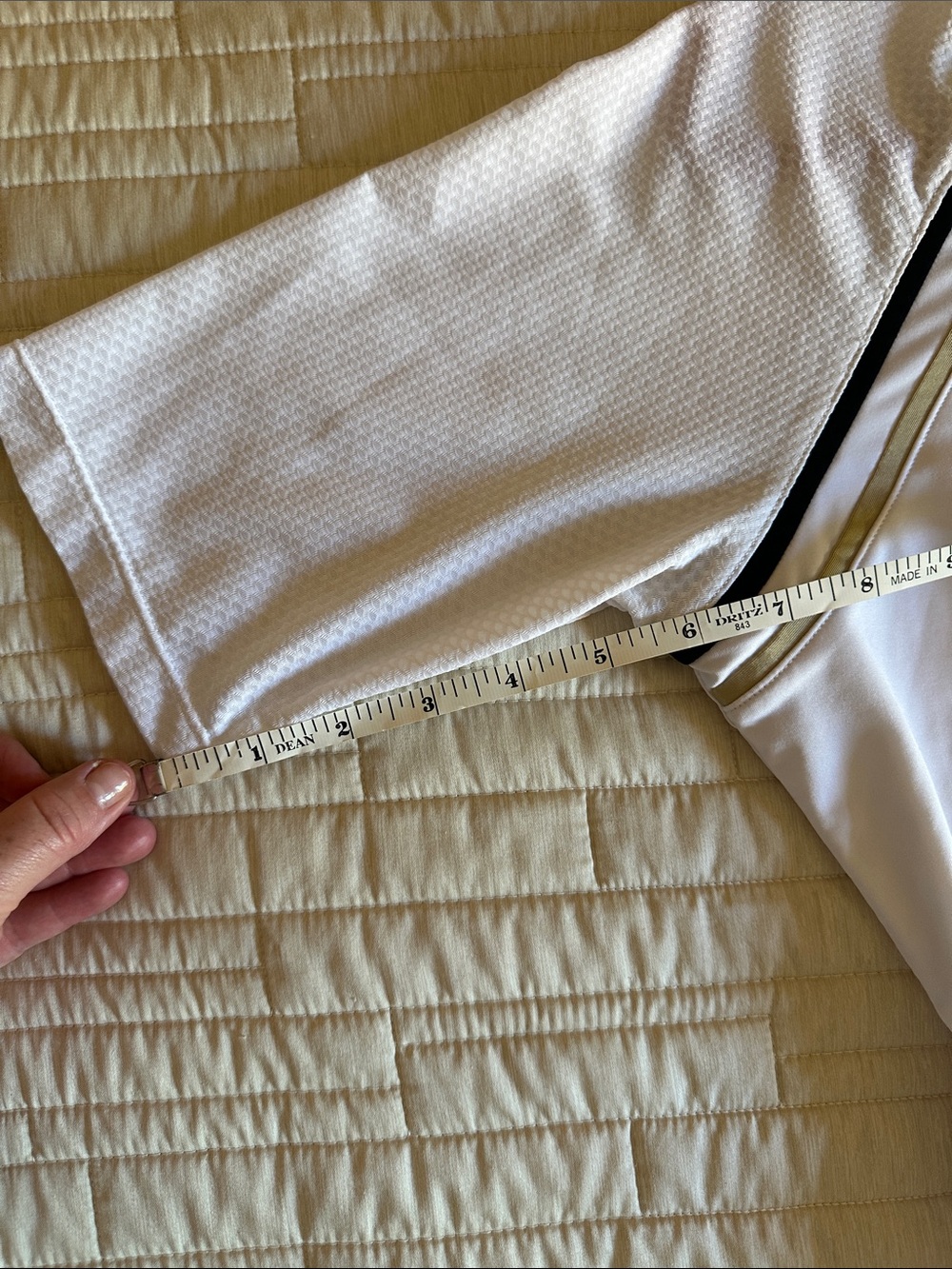 Medium Tail White Polo with Black and Gold Trim - Picture 6 of 6